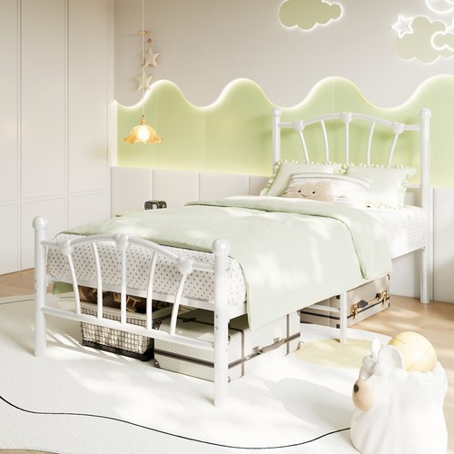 Metal platform bed frame - platform, heart