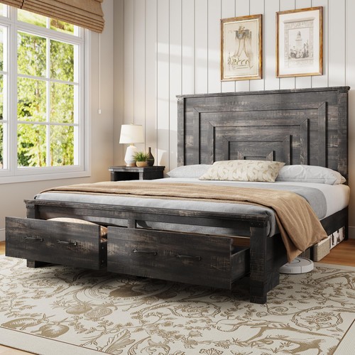 Full bed frame tall - bed,