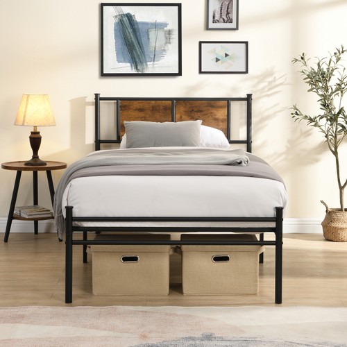 Twin size metal bed - metal,