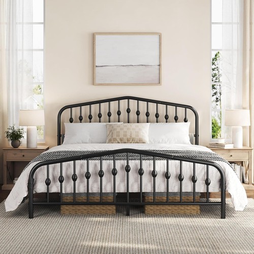 King metal bed - king,