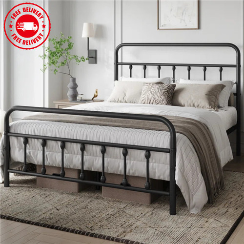 Queen iron platform bed - iron,