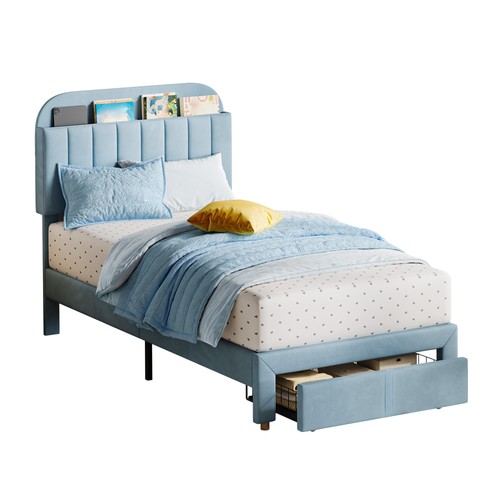 Twin upholstered bed frame - upholstered,