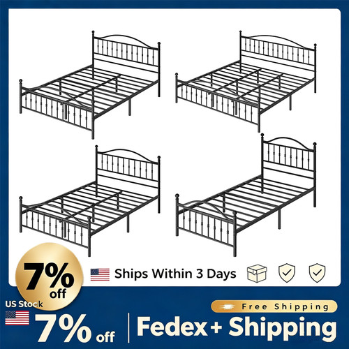 Heavy duty metal platform bed - metal,