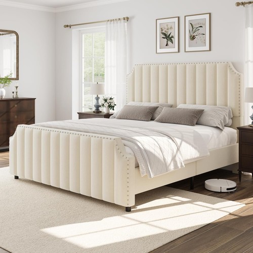 King size platform bed frame - platform,