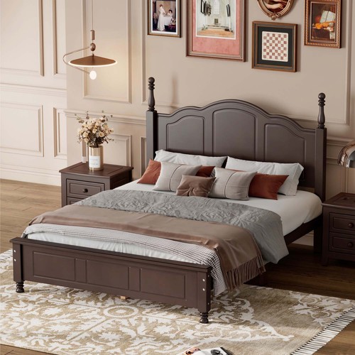 Full size bed frame wood - bed,