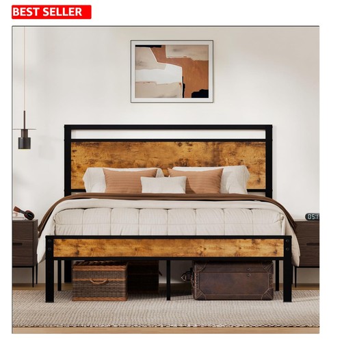 Bed frame queen sturdy - bed,